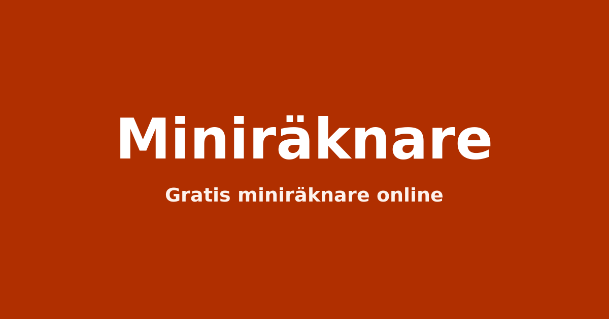 Miniräknare